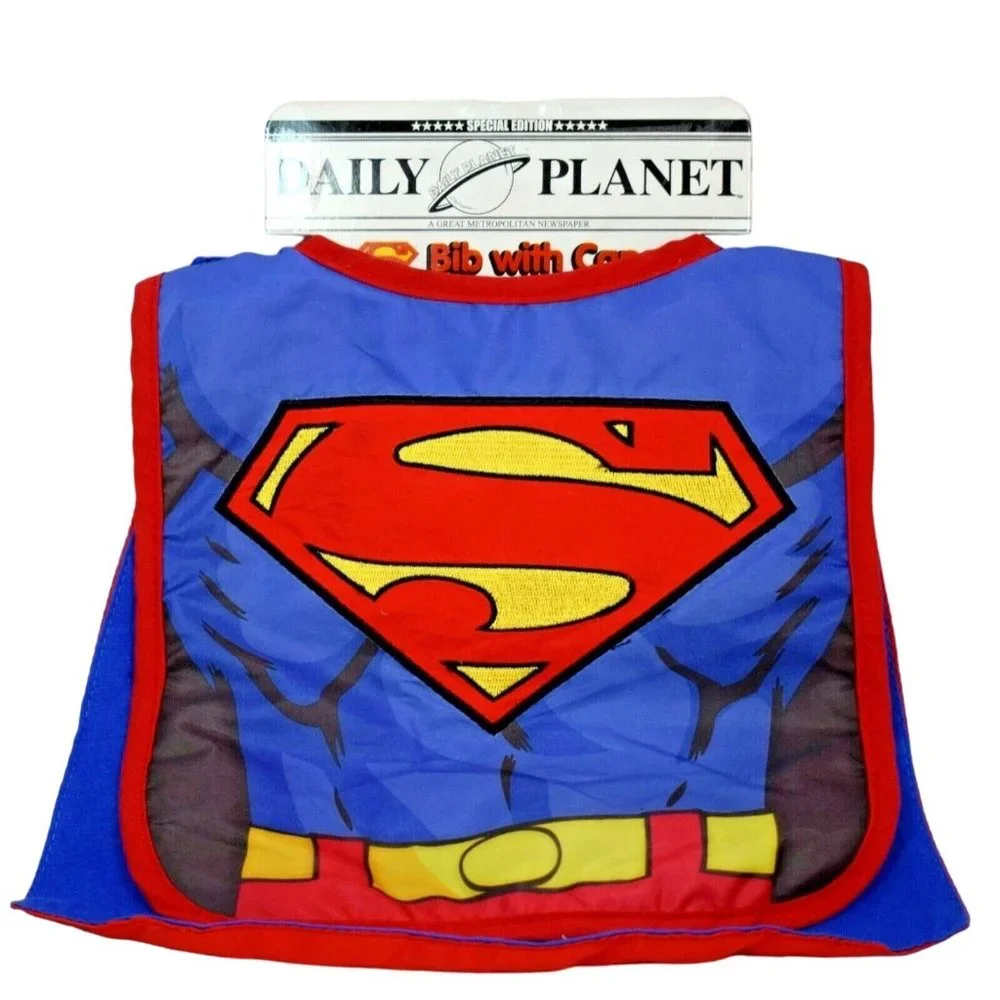 Daily Planet Superman Baby Bib and Cape Set (One Size) ABG Baby (DC Comics)